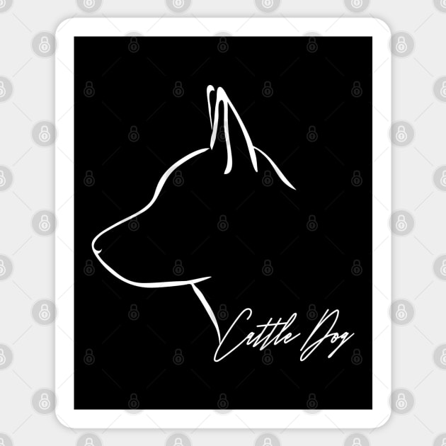 Proud Cattle Dog profile dog lover gift Sticker by wilsigns